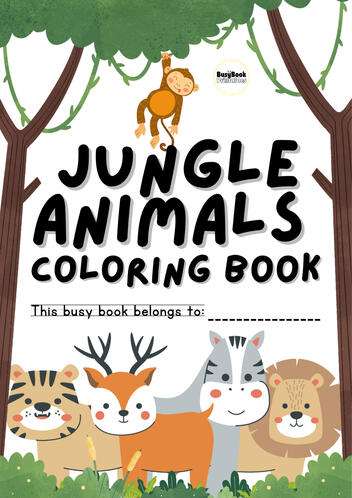 Jungle Animals Coloring Book